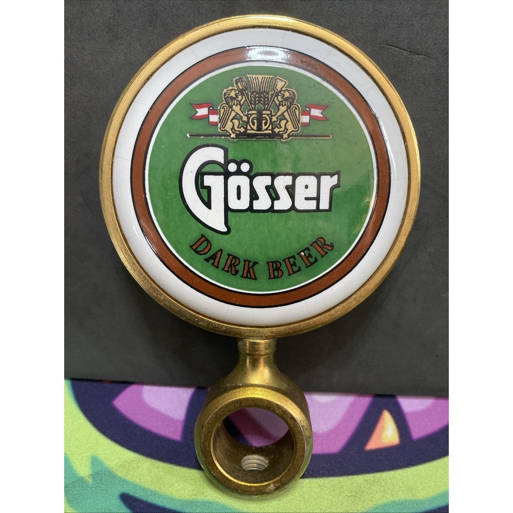 Gösser GOSSER Beer Tap Faucet Handle Green Brass Colored Austria Rare Ring Only
